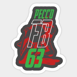 Francesco Bagnaia T-Shirt Pecco 63 Superbike Motorcycle Racer Sticker